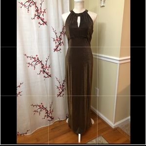 Copper Shimmer Evening Gown